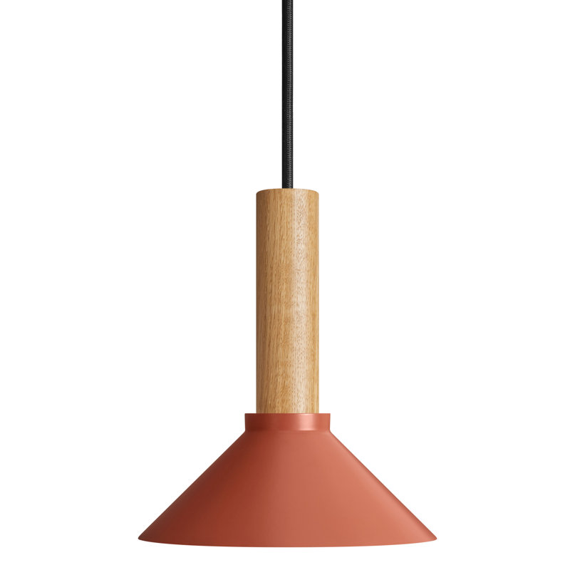 Emblem 1 - Light Pendant, 12" H x 14" W x 14" D, White Oak, Gray Blue