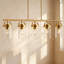Lustre 5 lumières avec verre transparent