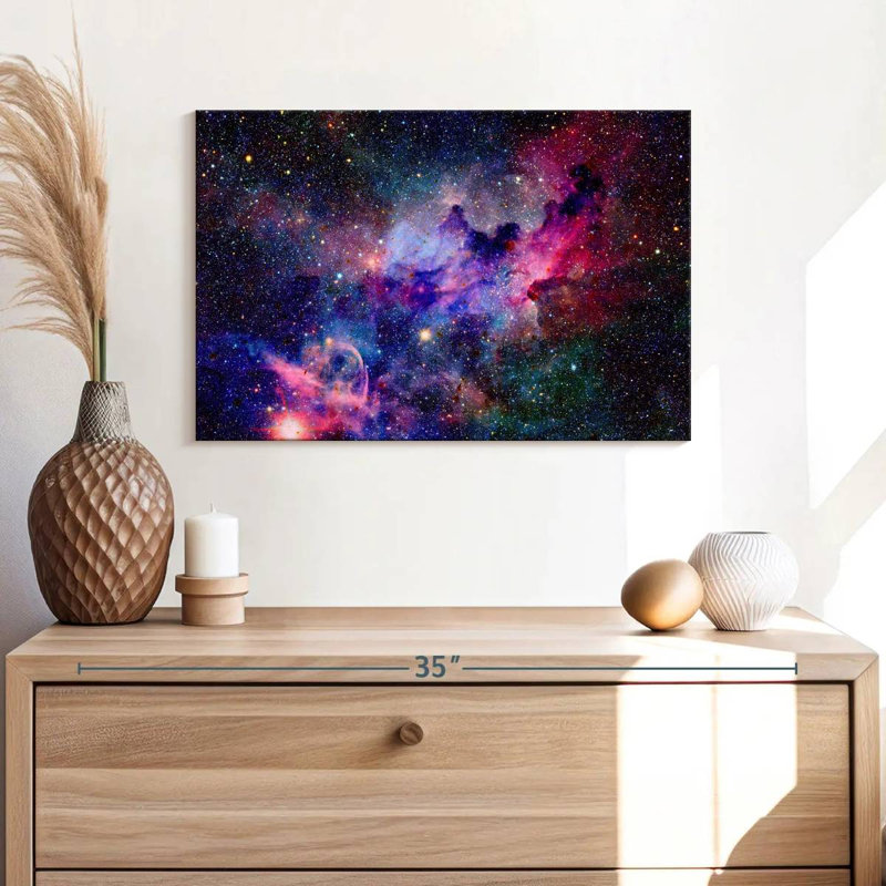 Nébuleuse de l'espace galaxie Oberle, H 16 po x l 24 po
