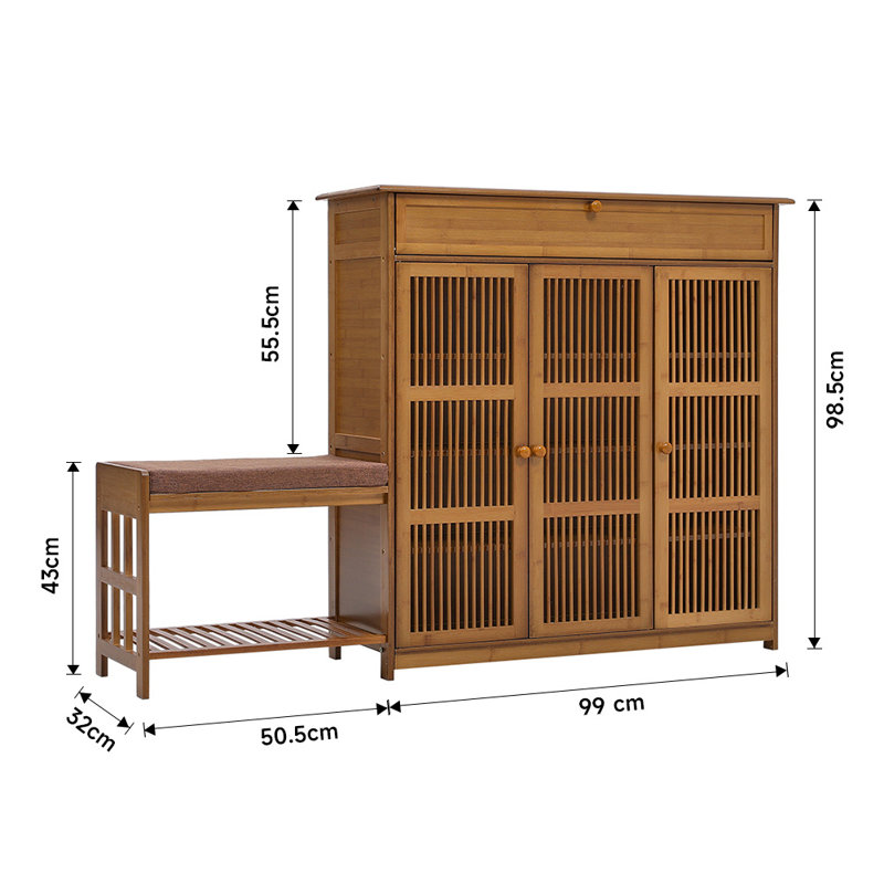23 Pair Shoe Storage Cabinet