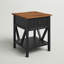Solid Wood End Table with Storage-795534003-795497484