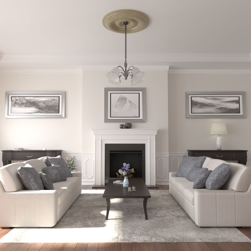 Médaillon de plafond Endurathane Classic, DO 44 1/2 po x P 4 po x P 4 po (convient aux auvents jusqu'à 8 1/4 po)