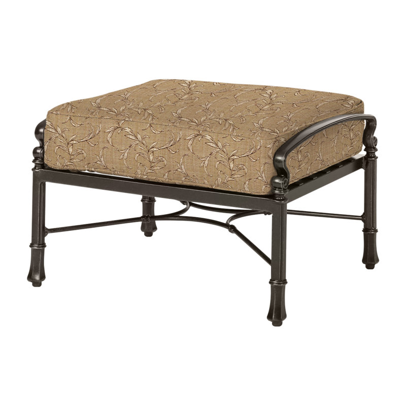 Bella Vista Ottoman with Sunbrella Cushions, Bessemer, Midnight Gold
