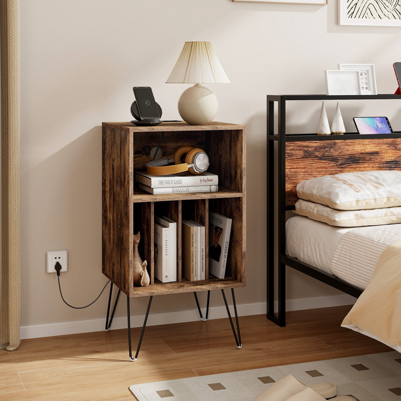 88 cm H Media Shelves, Brown