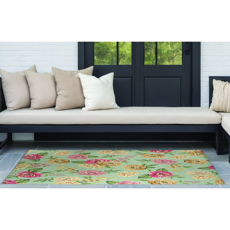 Tapis extérieur Catherine, Sauge, Rectangulaire 10 pi x 8 pi