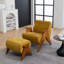 Upholstered Armchair with Footstool-488585402-503314700