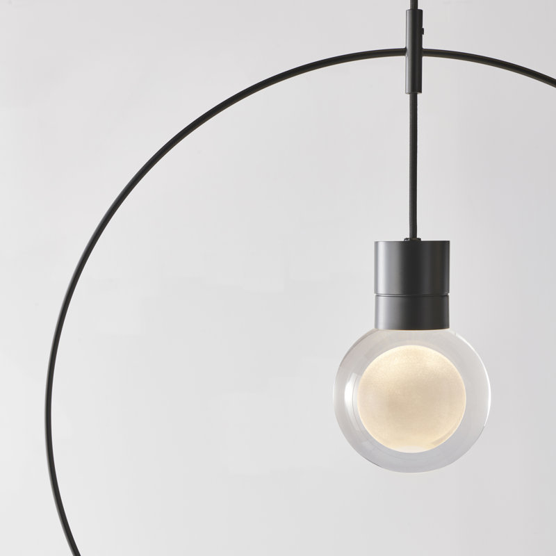 Mina LED Pendant, 1, 152" H x 7.6" W x 5" D, Black