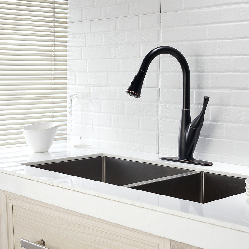 Kitchen Faucet With Pull Out Spraye, Oil-Rubbed Bronze