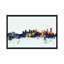«Skyline Series: Calgary, Canada on Blue», reproduction d'art sur toile tendue-19750143-74747653-74747660