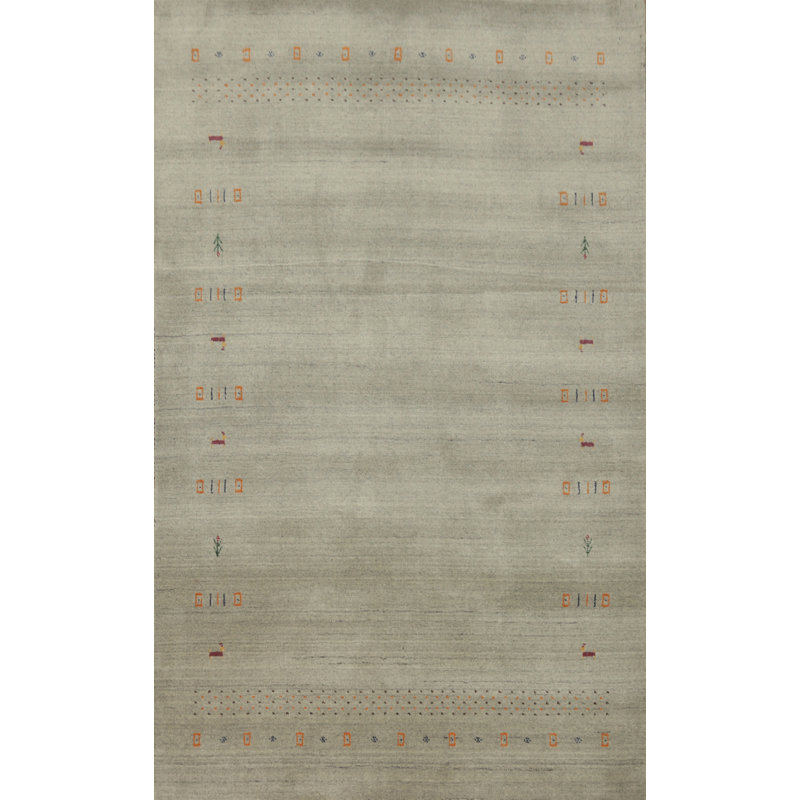 Tapis en laine fait à la main de style terre de Gabbeh 5 x 8