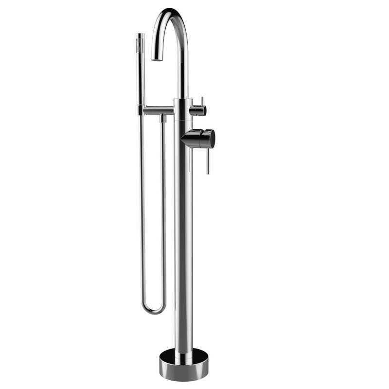 Floor Tub Spout with Diverter, Chrome