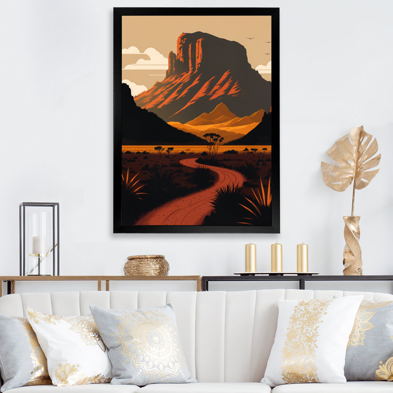 «Path In Terra Cotta Mountains I», reproduction sur toile, Cadre photo noir, H 20 po x l 12 po x P 1 po