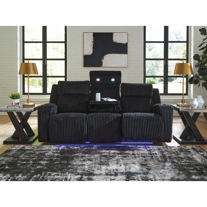 Canapé inclinable Forest Lake, Polyester noir