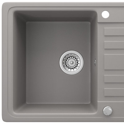Dakota Fields Daramanivong 460mm W Single Bowl Granite Drop-In Kitchen Sink with 1 Faucet Hole