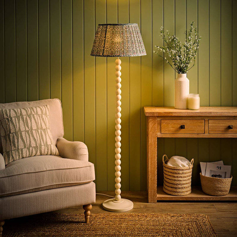Helgomar Matte Traditional Floor Lamp, Green