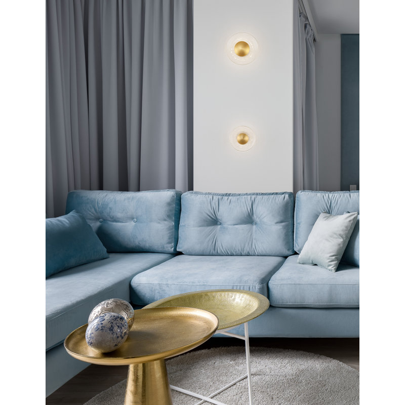 LED Flush Mounted Sconce, 16cm H x 16cm W x 10.7cm D