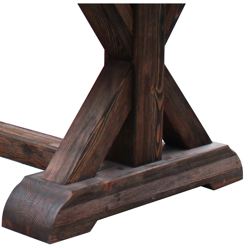 Weathered Black 16' Pro-Style Shuffleboard Table with Trestle Legs