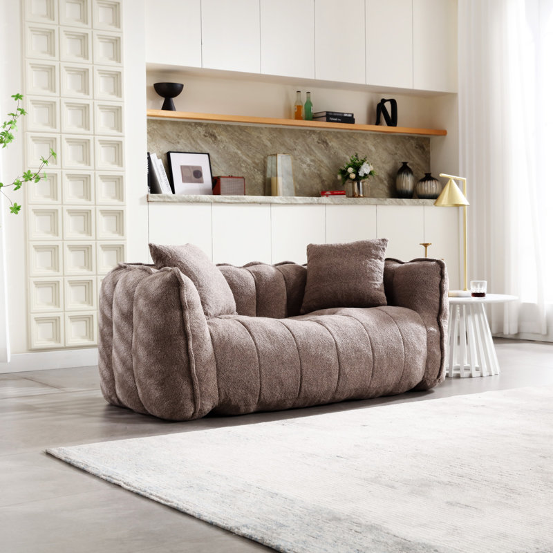  Causeuse capitonnée Bean Bag, Chenille brun