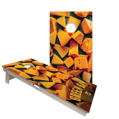 Green Bay 2x4 Cornhole Board Set | Includes (2) Boards (8) Bags & Optional Accessories