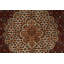 Tapis rouge / brun noué à la main de conception unique 3 pi 7 po x 5 pi 0 po Alaeya