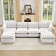 137.8” W Oversized 6-Seater Modular Sofa,U Shape