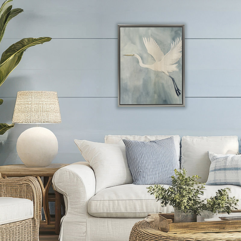 Cadre flottant Elegant Island Specter, design par Grace Popp, H 21 po x l 17 po, Cadre flottant gris lustré