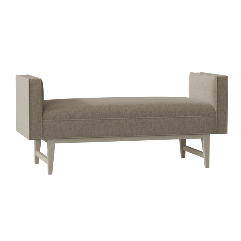 Luna Upholstered Bench, Linen (3152 72), Almond Buff