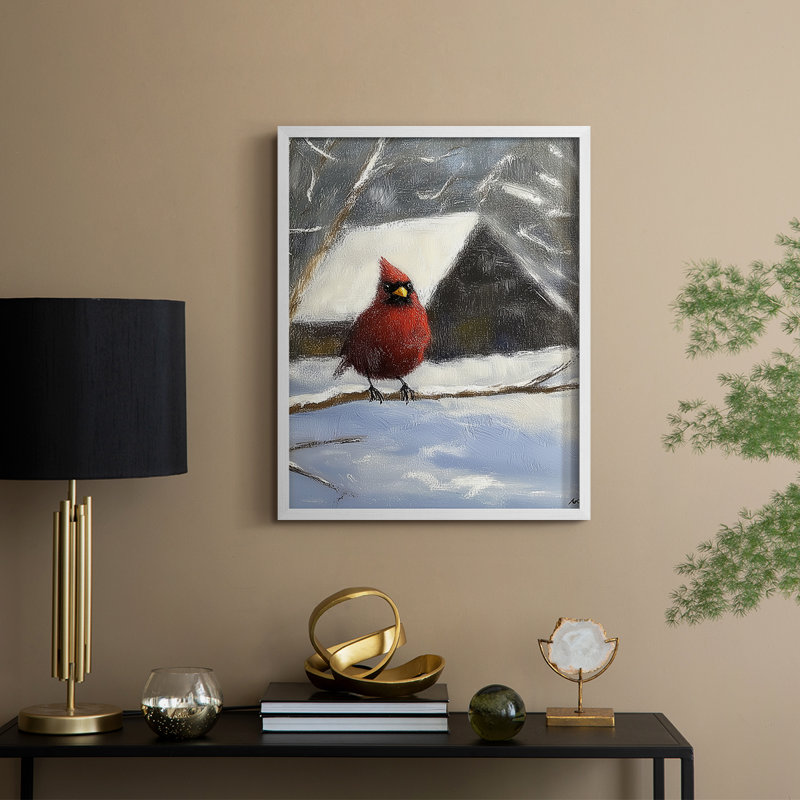 «Christmas Holiday Art» CDL XXVI, reproduction d'art encadrée - bois massif, H 30 po x l 24 po, Blanc