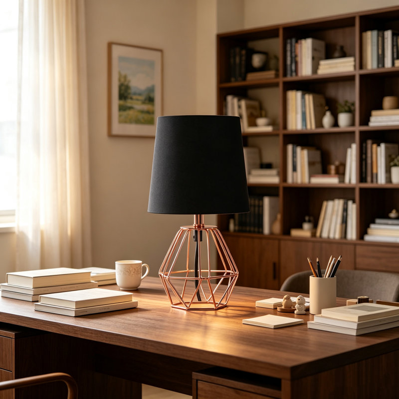 Lampe de table géométrique en métal 11,25 pouces Wesley