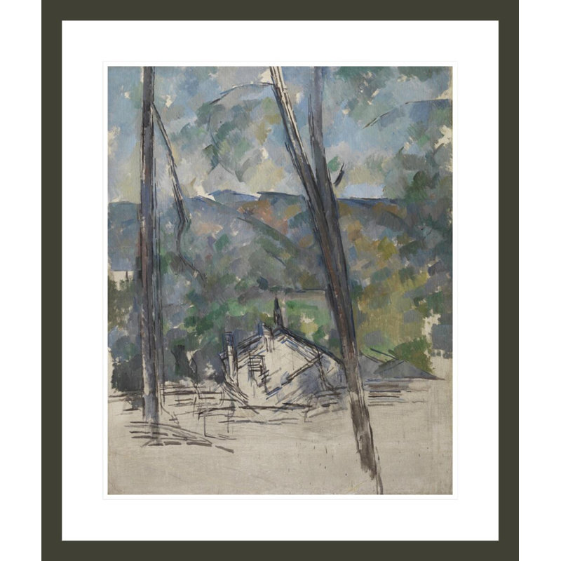 «Route to Le Tholonet» par Paul Cézanne, impression giclée encadrée, H 27,62 po x l 23,5 po