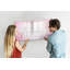 Magnetic Memo Board Whiteboard - 120 x 60 cm - With Marker and Magnets - Roses abstraction