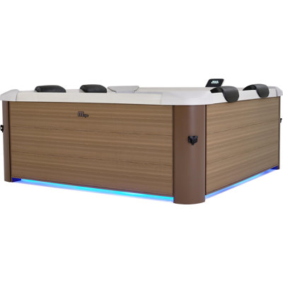  Oslo 4-6 Person Portable Hot Tub Carbon-Grey - 13A Plug & Play (Sapphire)