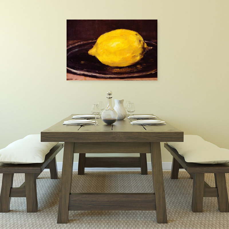 «The Lemon Classic Traditional Contemporary Fruit», reproduction d'art murale, H 24 po x l 36 po