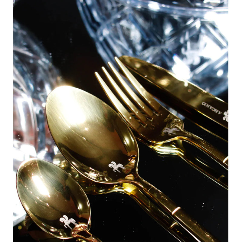 24 - Piece Flatware Set - Service for 6, Gold