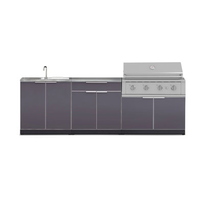 Ensemble d'armoires en aluminium pour l'extérieur Barbecue au propane liquide