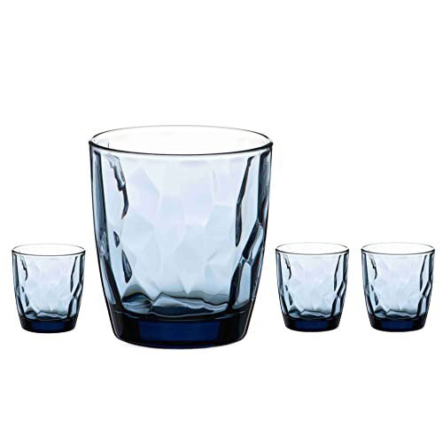 All Rounder Coloured Tumblers Mosaic Set of 4, Blue