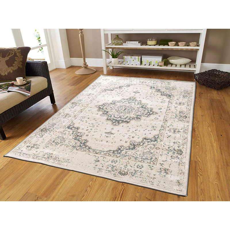 Tapis beige tissé à la machine Schnieders, Rectangle 5 pi x 8 pi