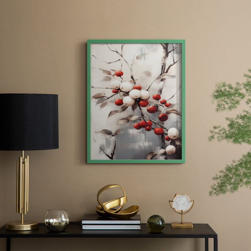 Art des Fêtes de Noël - série 2 - CXCIV, reproduction encadrée - bois massif, H 21 po x l 17 po, Vert