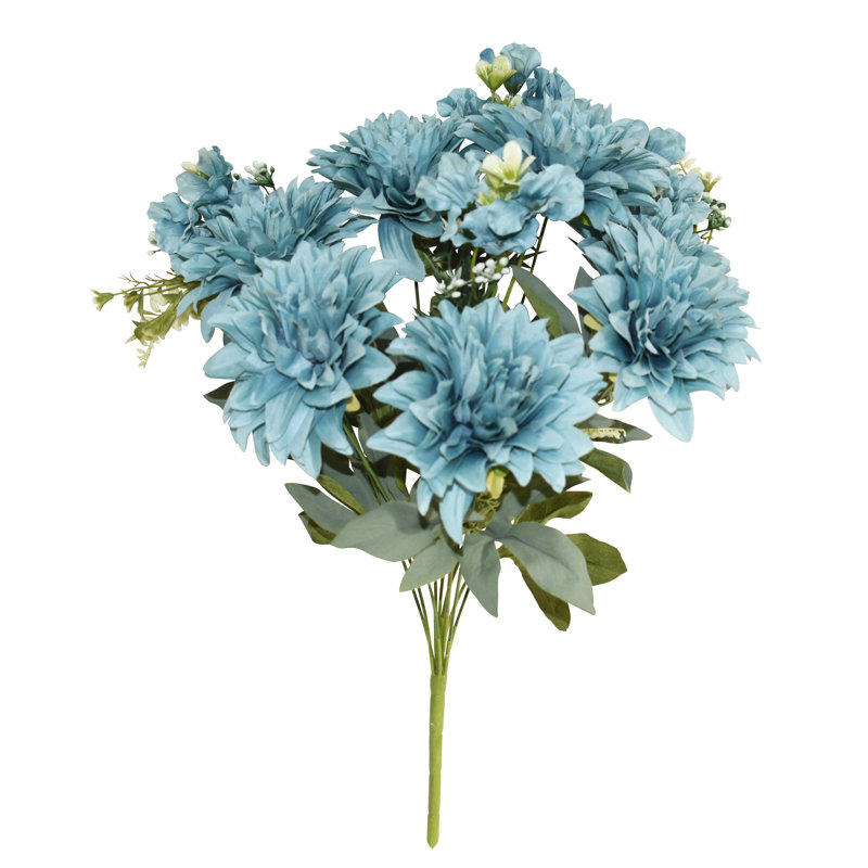 Faux buisson de 19 po - 11 têtes, Bleu