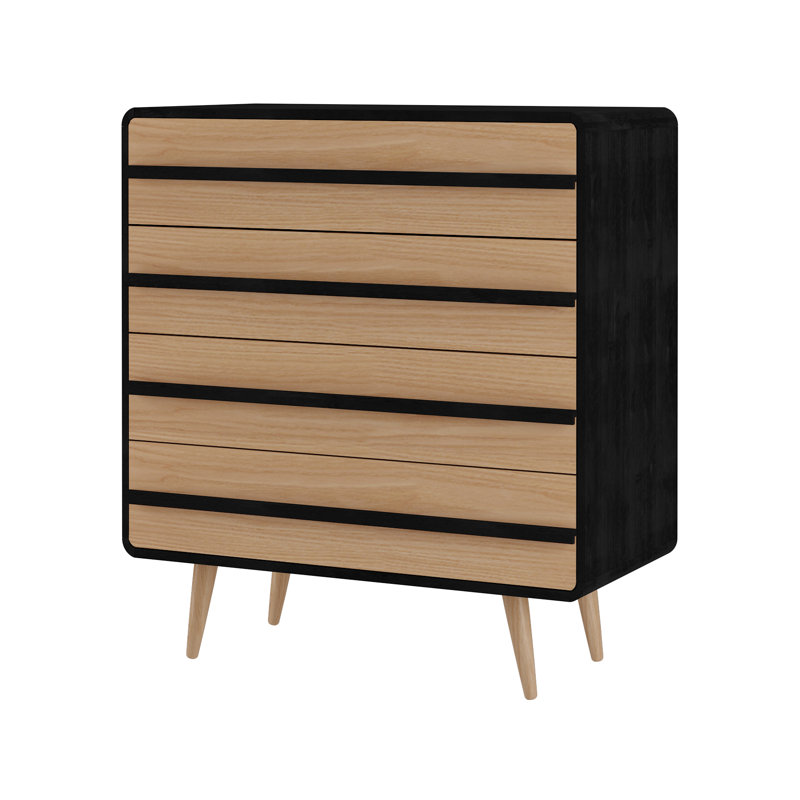 Sanita 80cm W 4 - Drawer Chest of Drawers, Brown