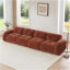 Tissu de velours doux de 140 po, canapé désossé avec capitonnage, éponge haute densité 32D, fond ergonomique, aucun assemblage requis, conception antidérapante inférieure, pour les salons, cinéma maison, brun rouge-1460647624-1460647620