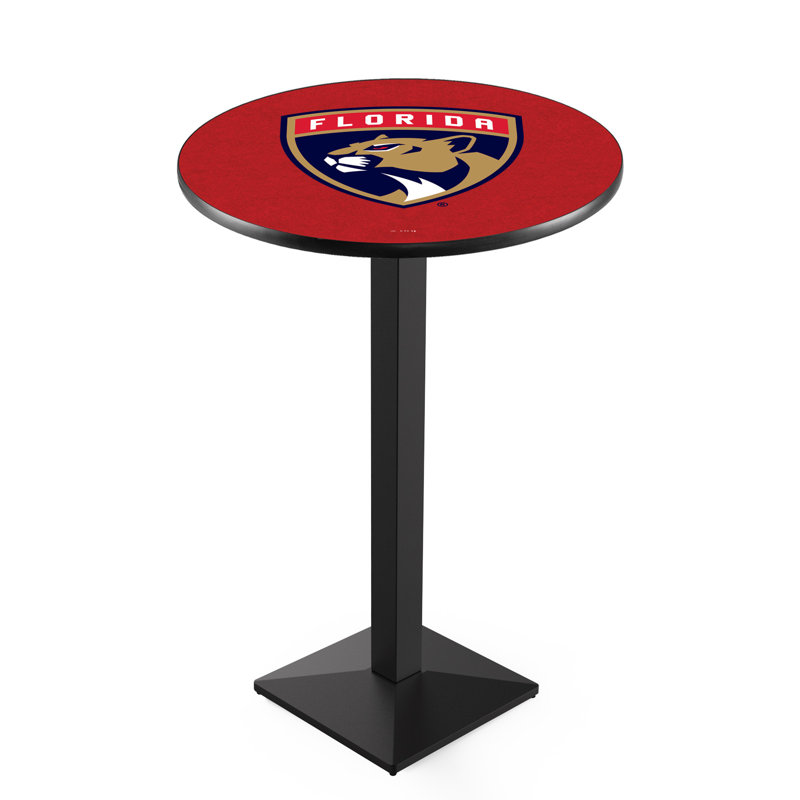 Table de salle à manger 30 po NHL, Noir froissé, Florida Panthers
