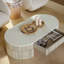 Grande table basse crème avec rangement