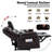 65.7" Modern Manual Reclining Loveseat Sofa With Storage Console And Cup Holders-2106285441