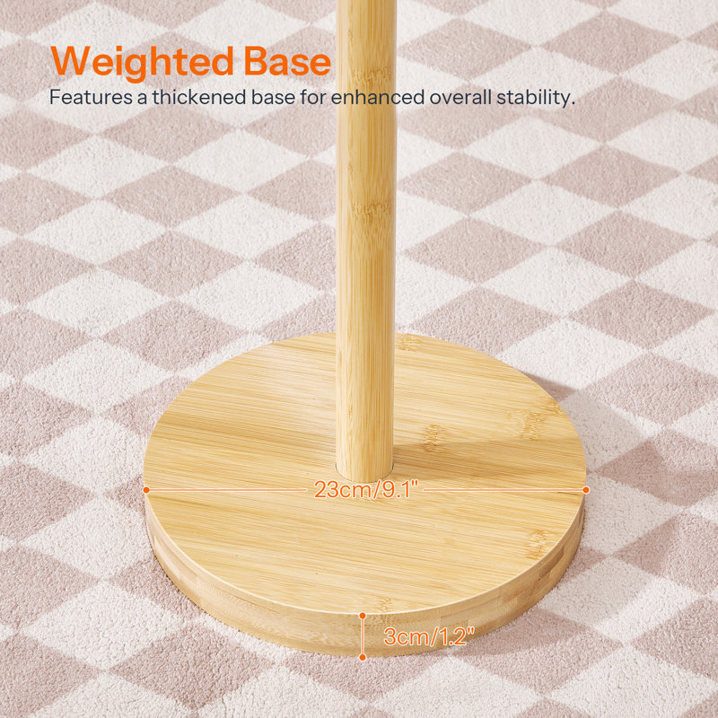 Table de bout ronde en bambou, Naturel