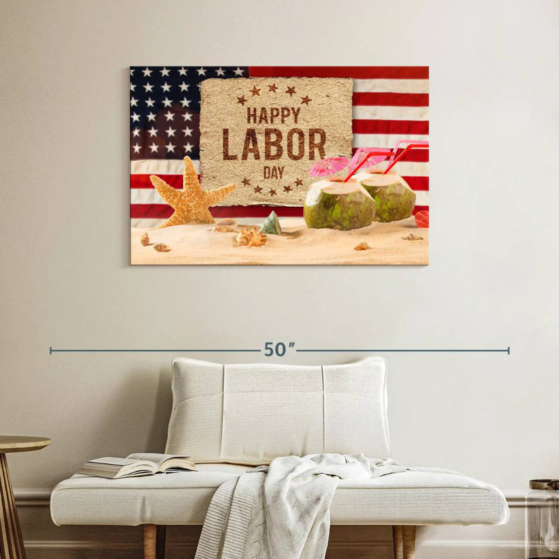 Bannière Lelend Happy Labour Day, H 26 po x l 39 po