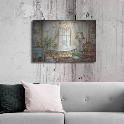 «Shabby Chic Room Decor C» par Jean Plout, art mural en métal