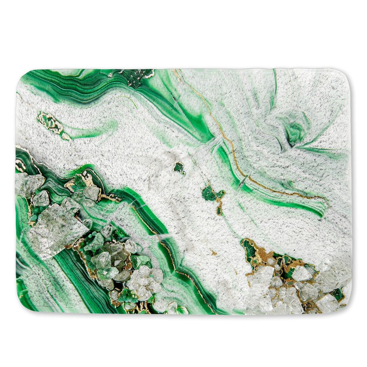 Dovecove Emerald Bath Mat Crystal Bathroom Decor Marble | Wayfair