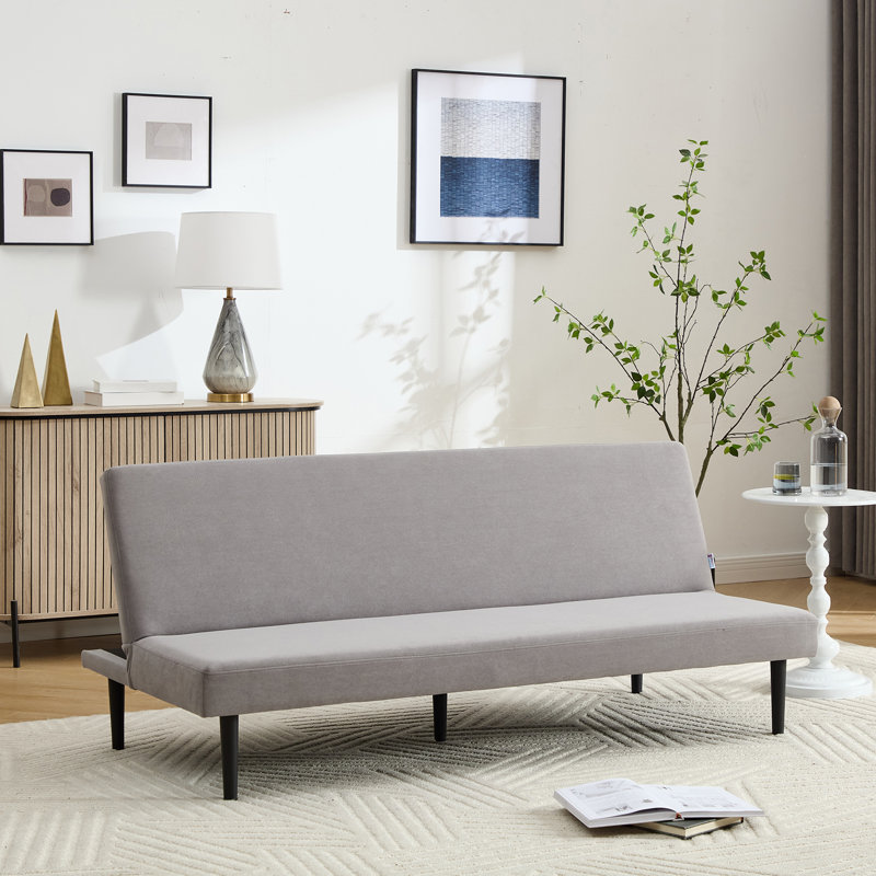 165cm W Modern Convertible Sofa Bed, Grey
