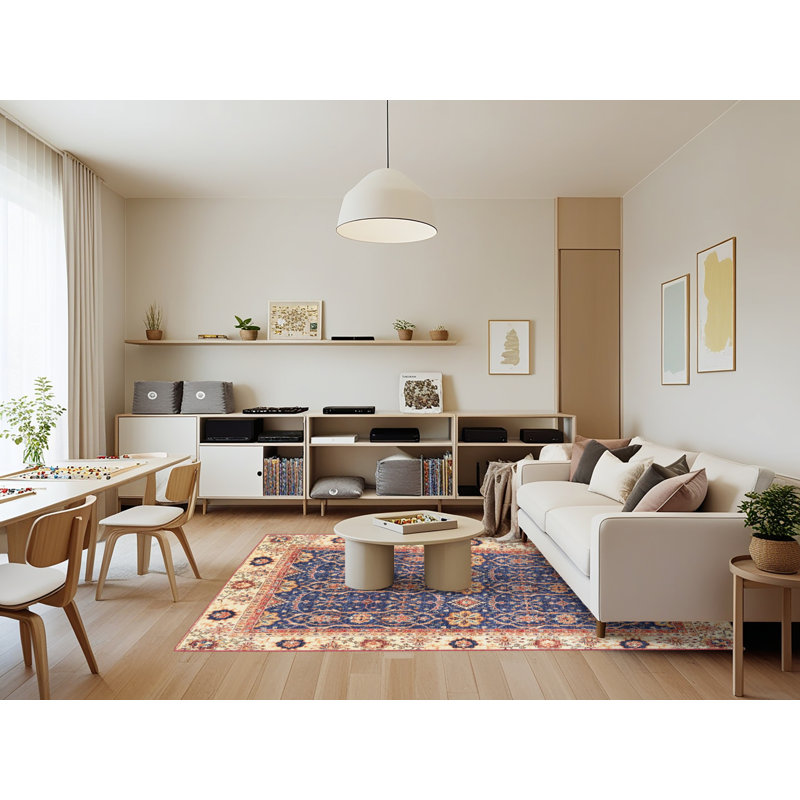 Abstract Indoor Rug, Rectangle 7' x 9'